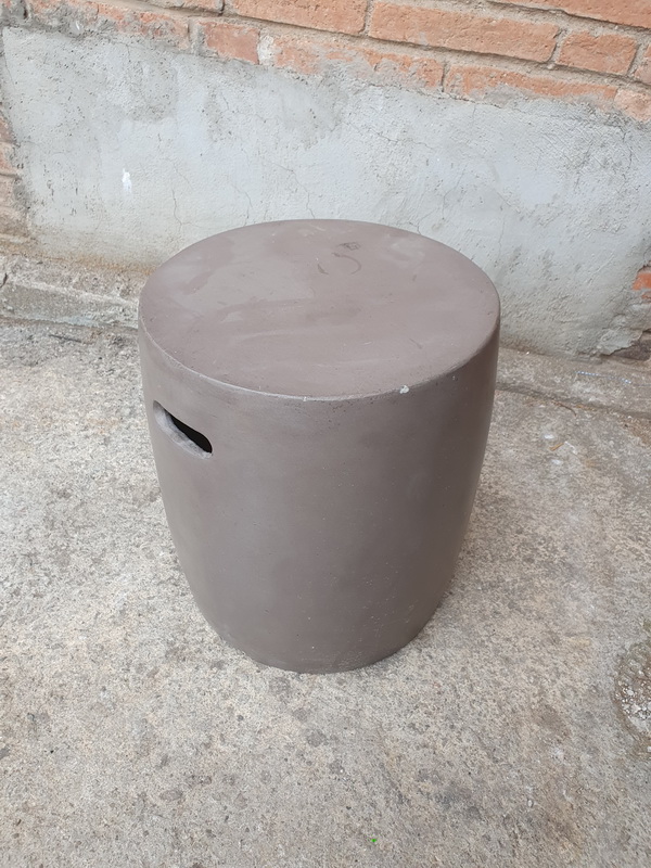 mesa auxiliar taburete jardin fibra cemento 44x38 1u